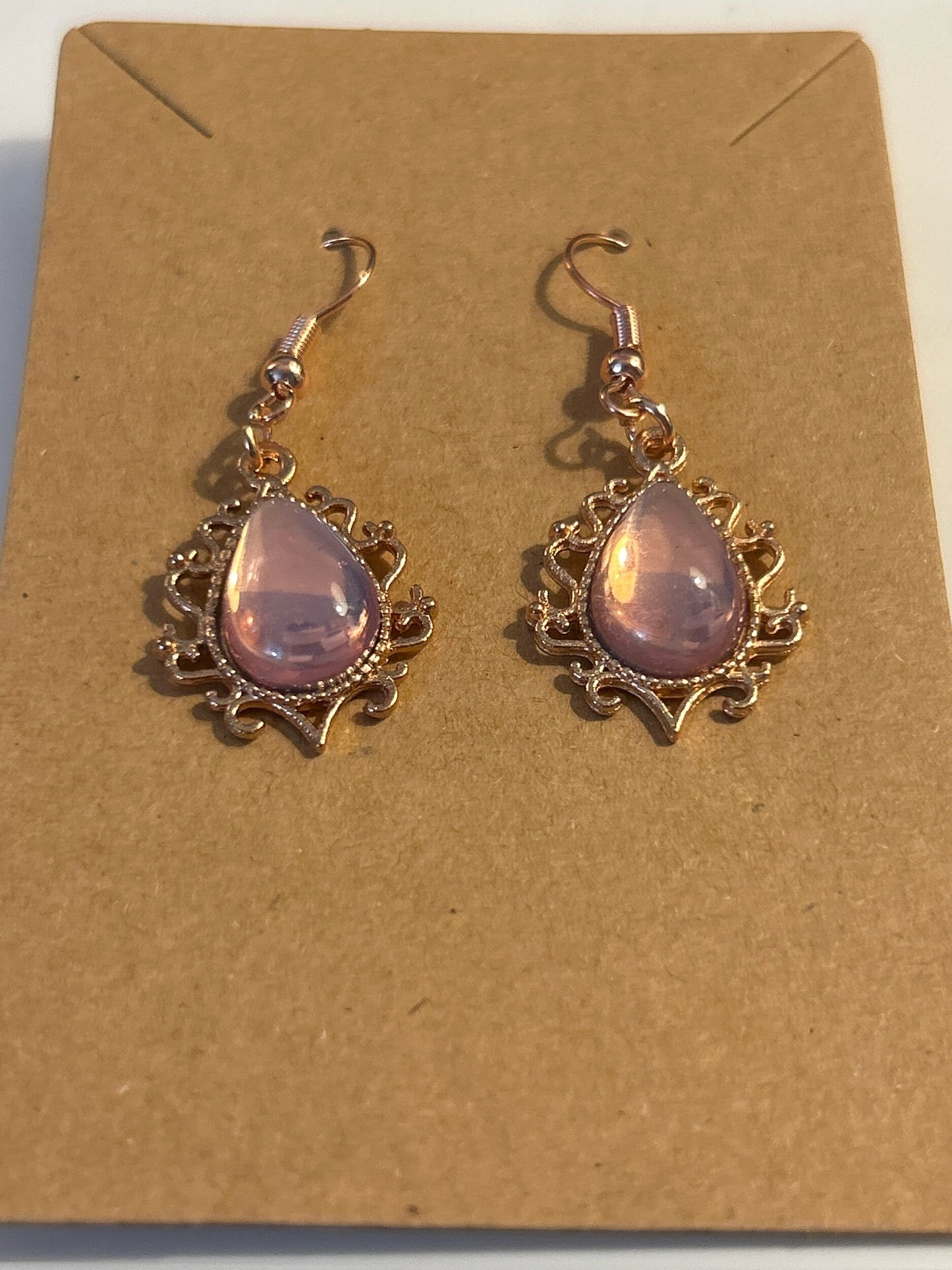 Rose gold plated earrings
