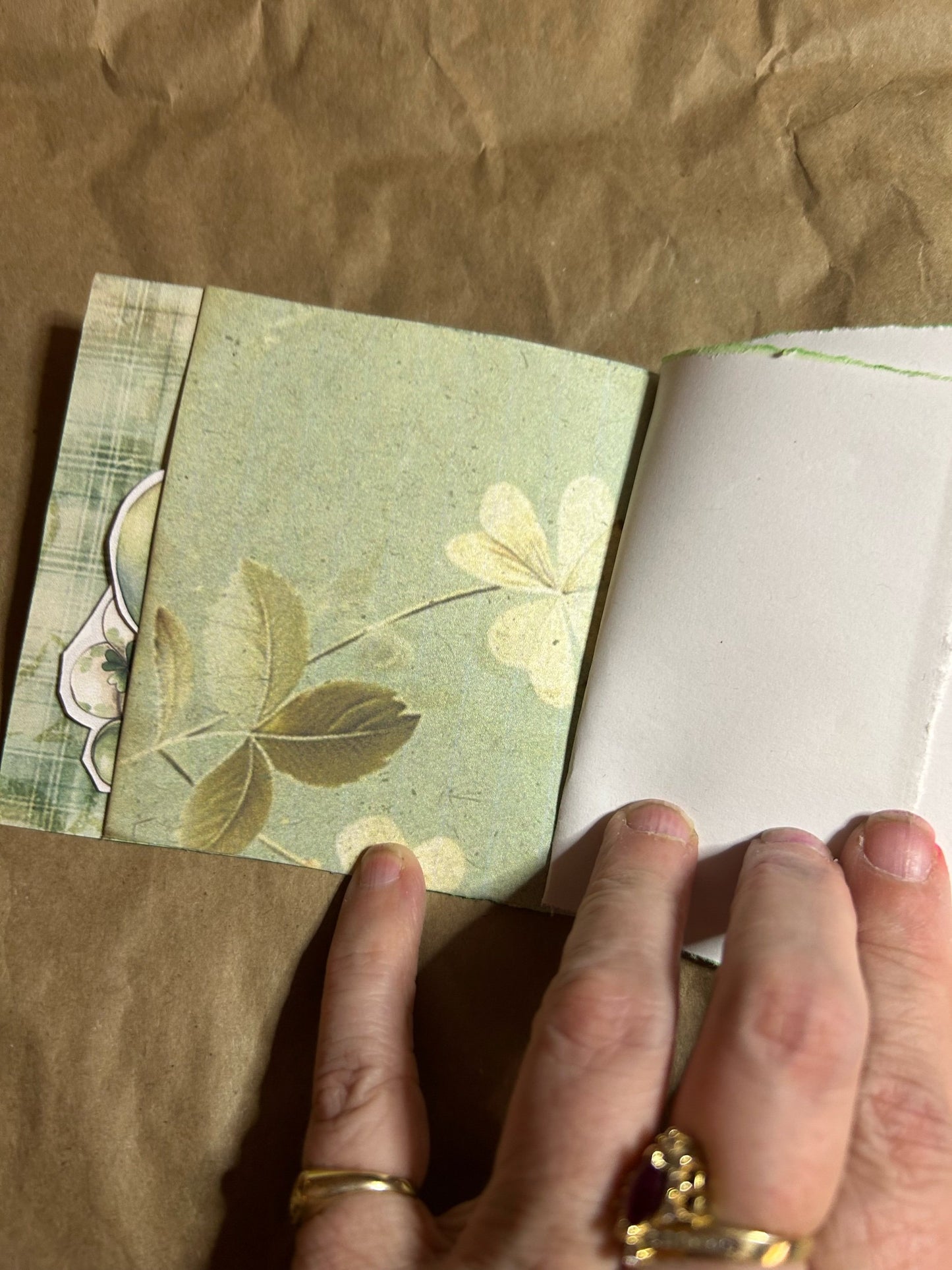 Mini notebook with ephemera