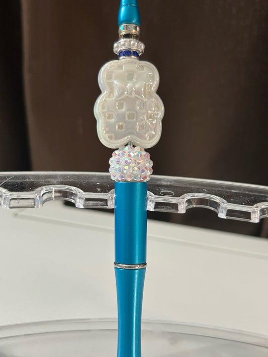Quilted Bear Beaded Pen