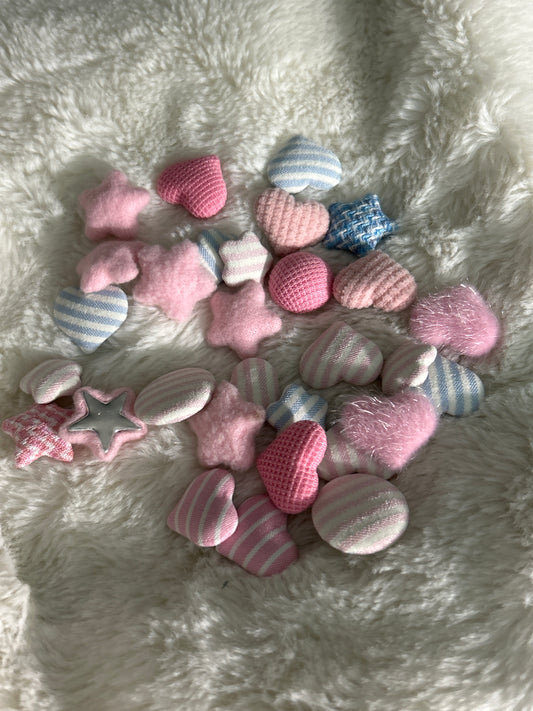 Cloth flat back charms