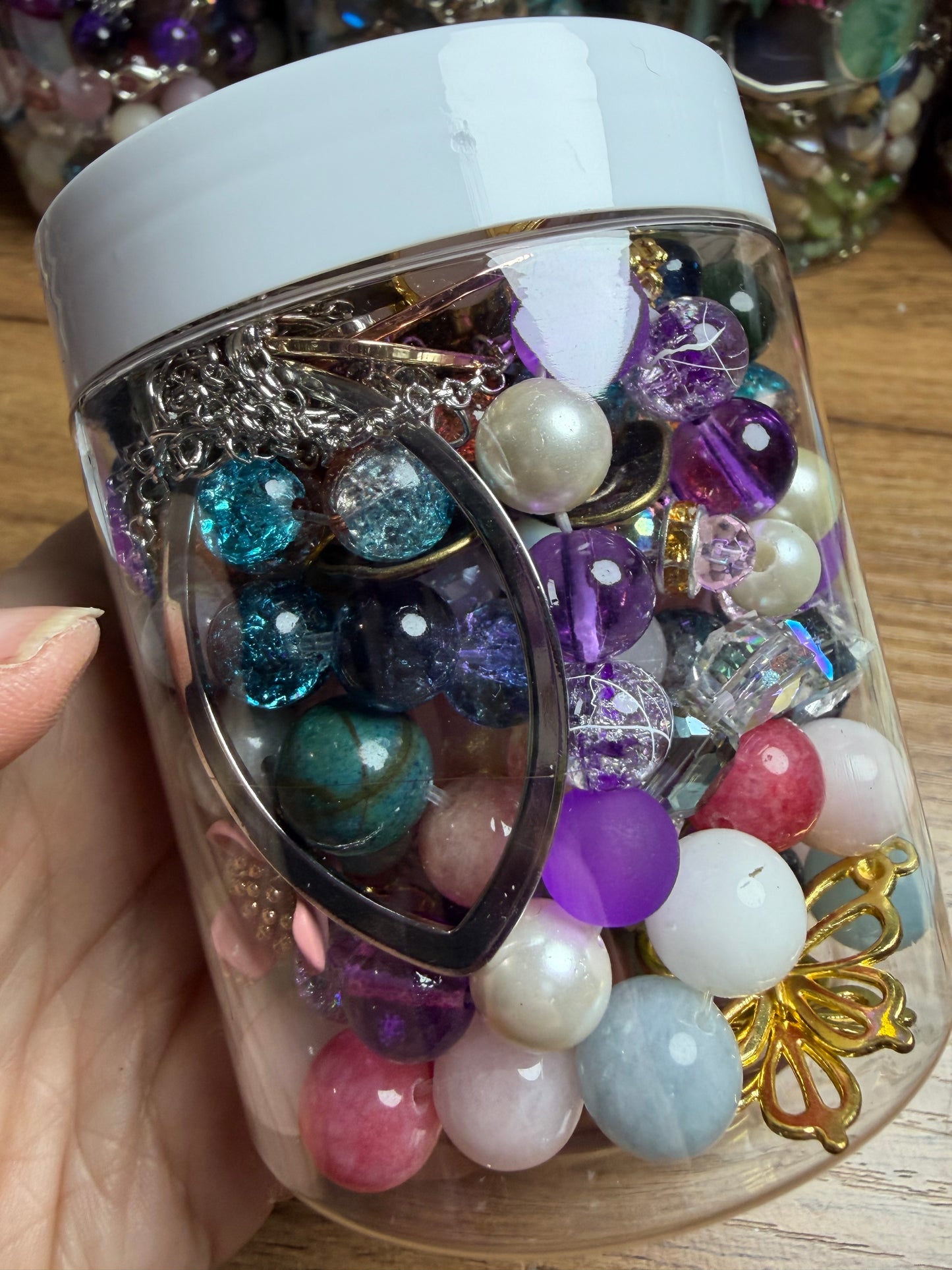 Mixed jewelry jar