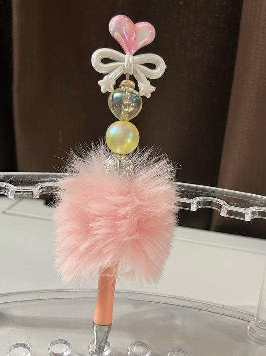 Fluffy Peaches and cream Pen