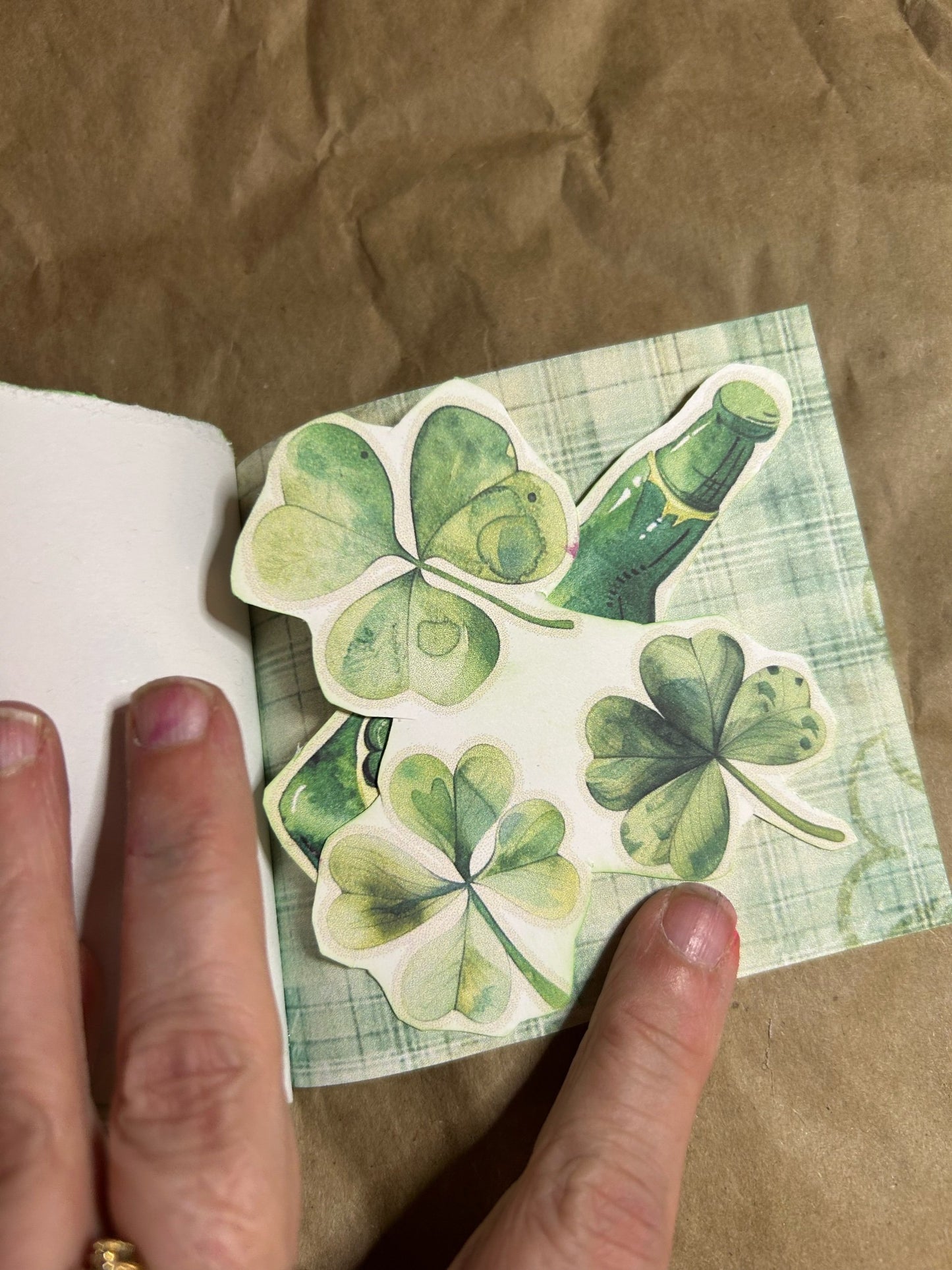 Mini notebook with ephemera