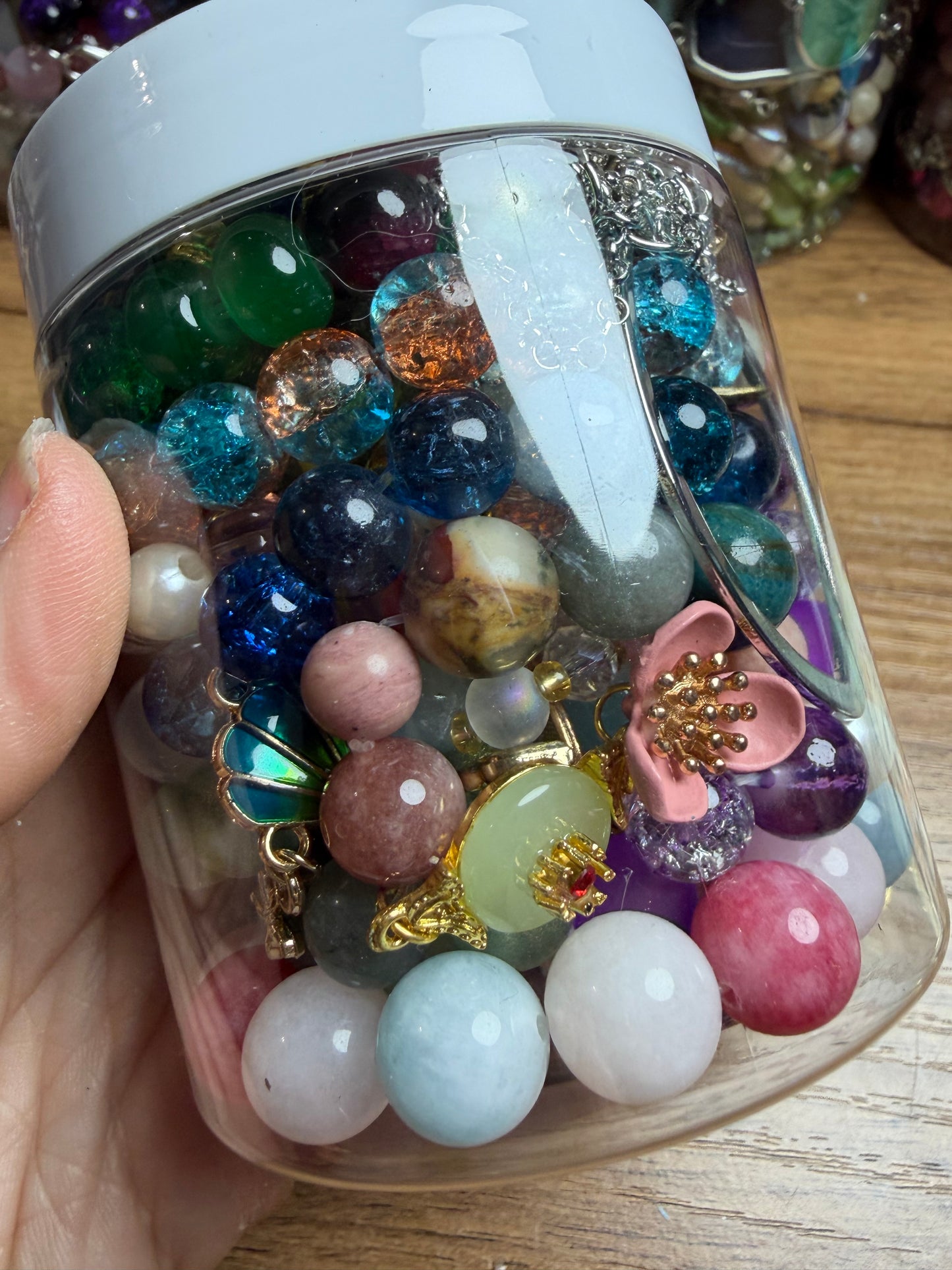 Mixed jewelry jar