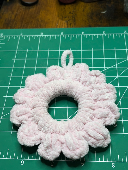 Pink crochet spine dangle