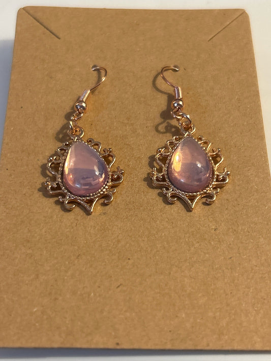 Rose gold plated earrings
