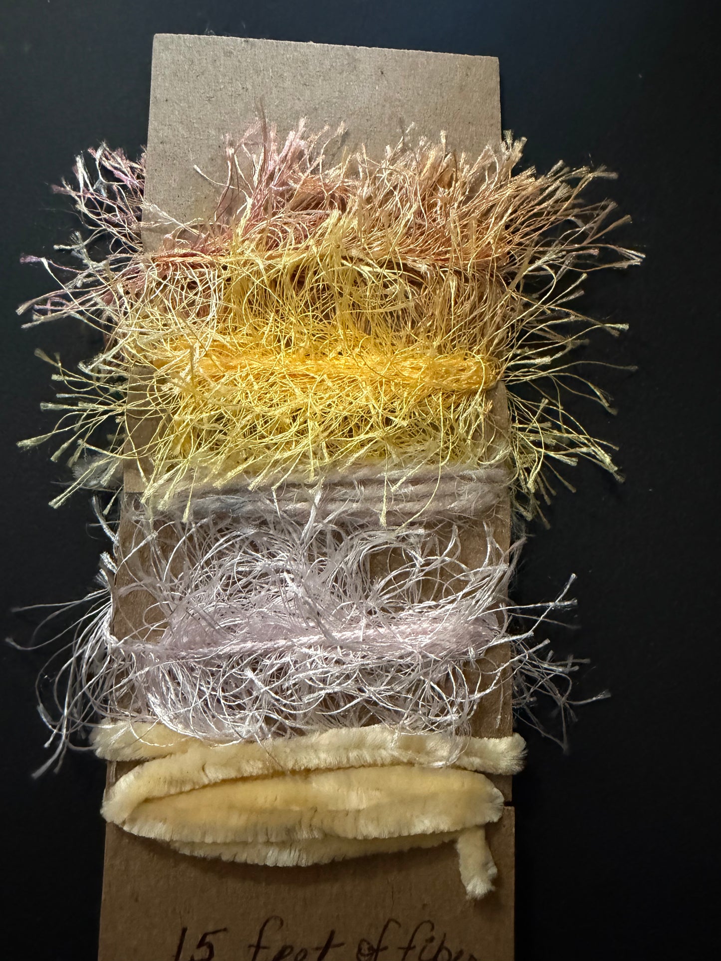 Yellow and cream Fiber card
