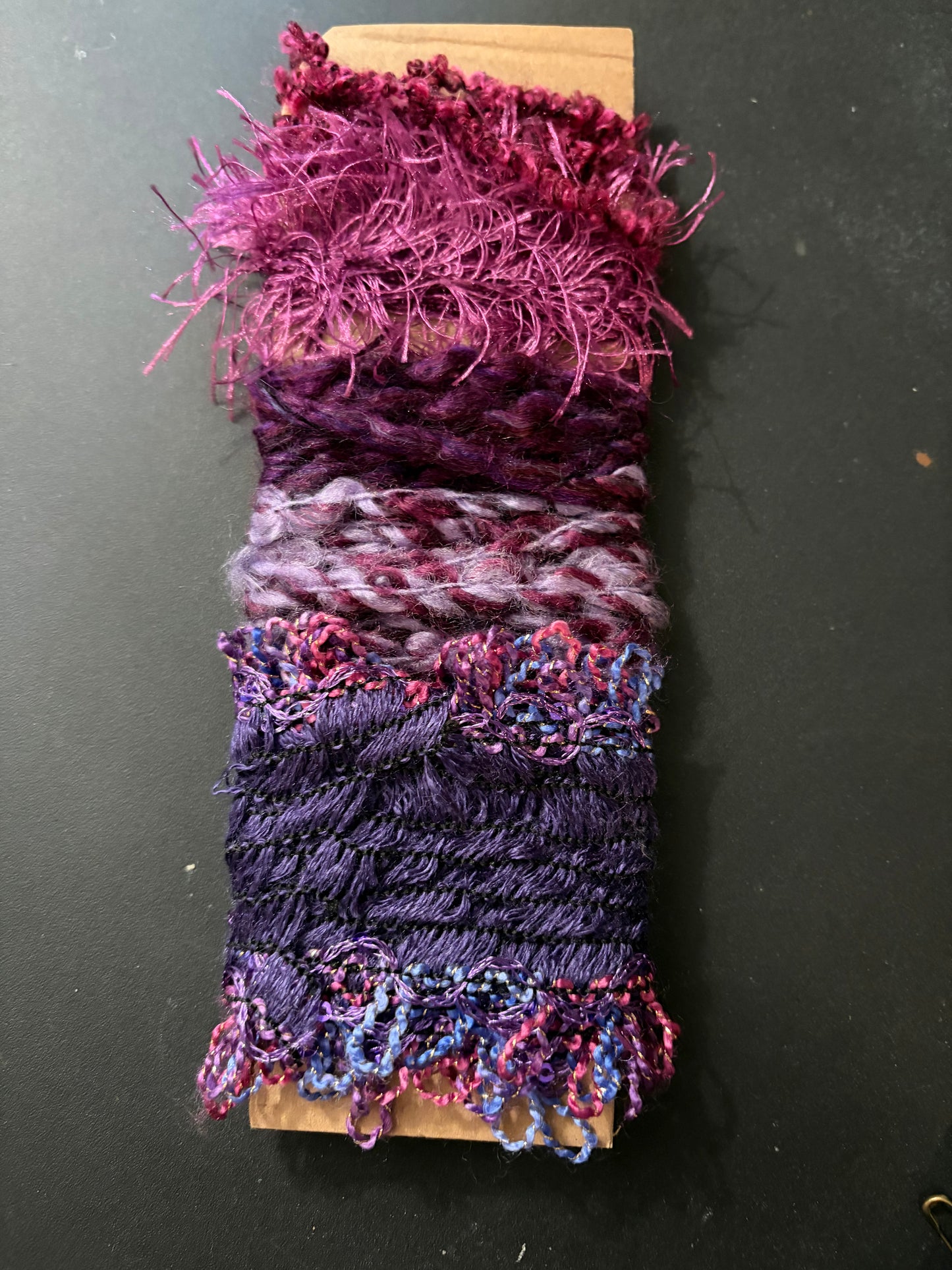 Purples fiber card