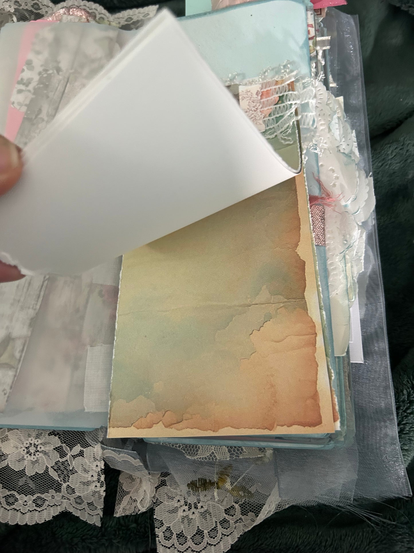 Shabby Chic  Blue and Pink Journal