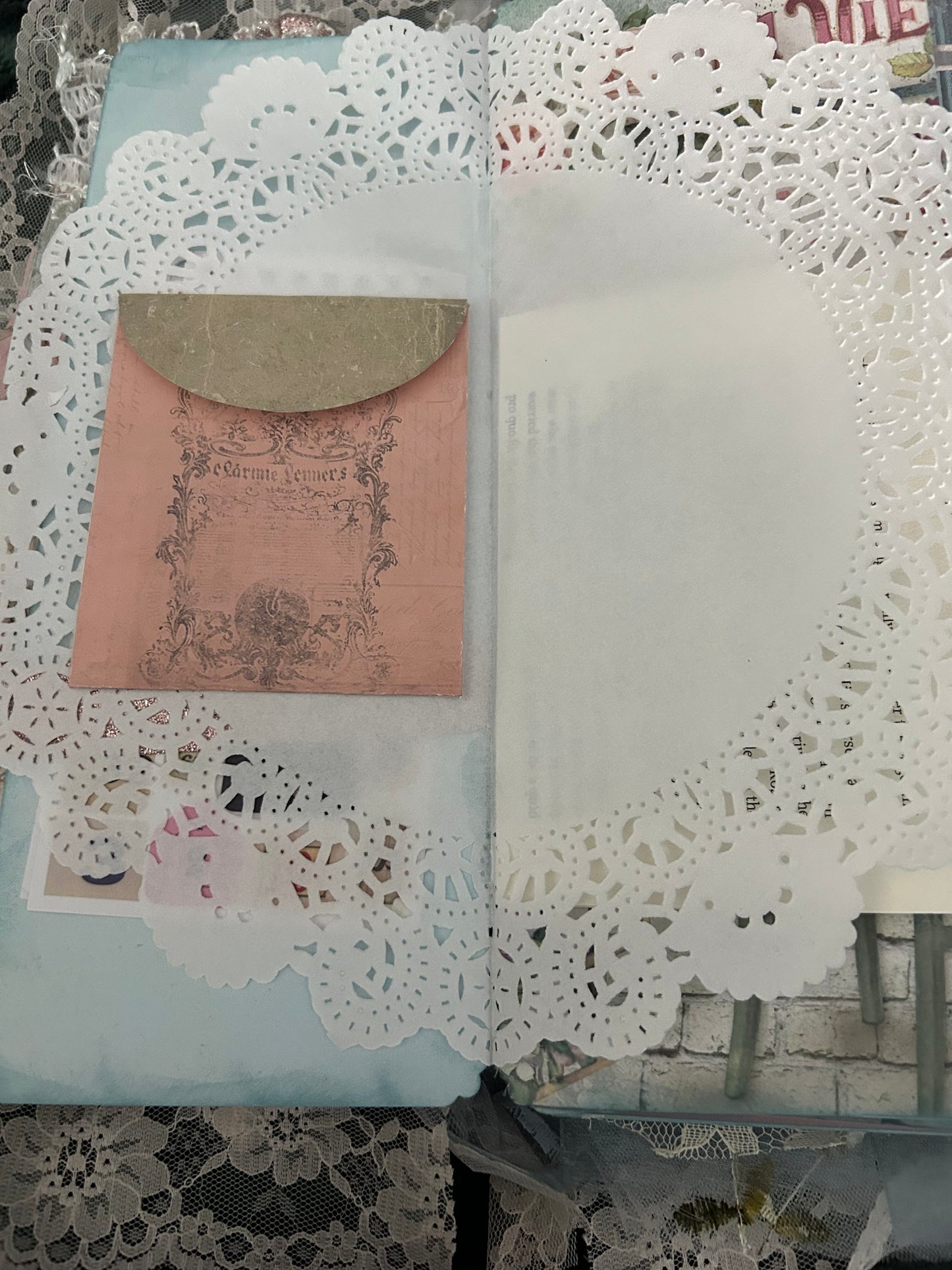 Shabby Chic  Blue and Pink Journal