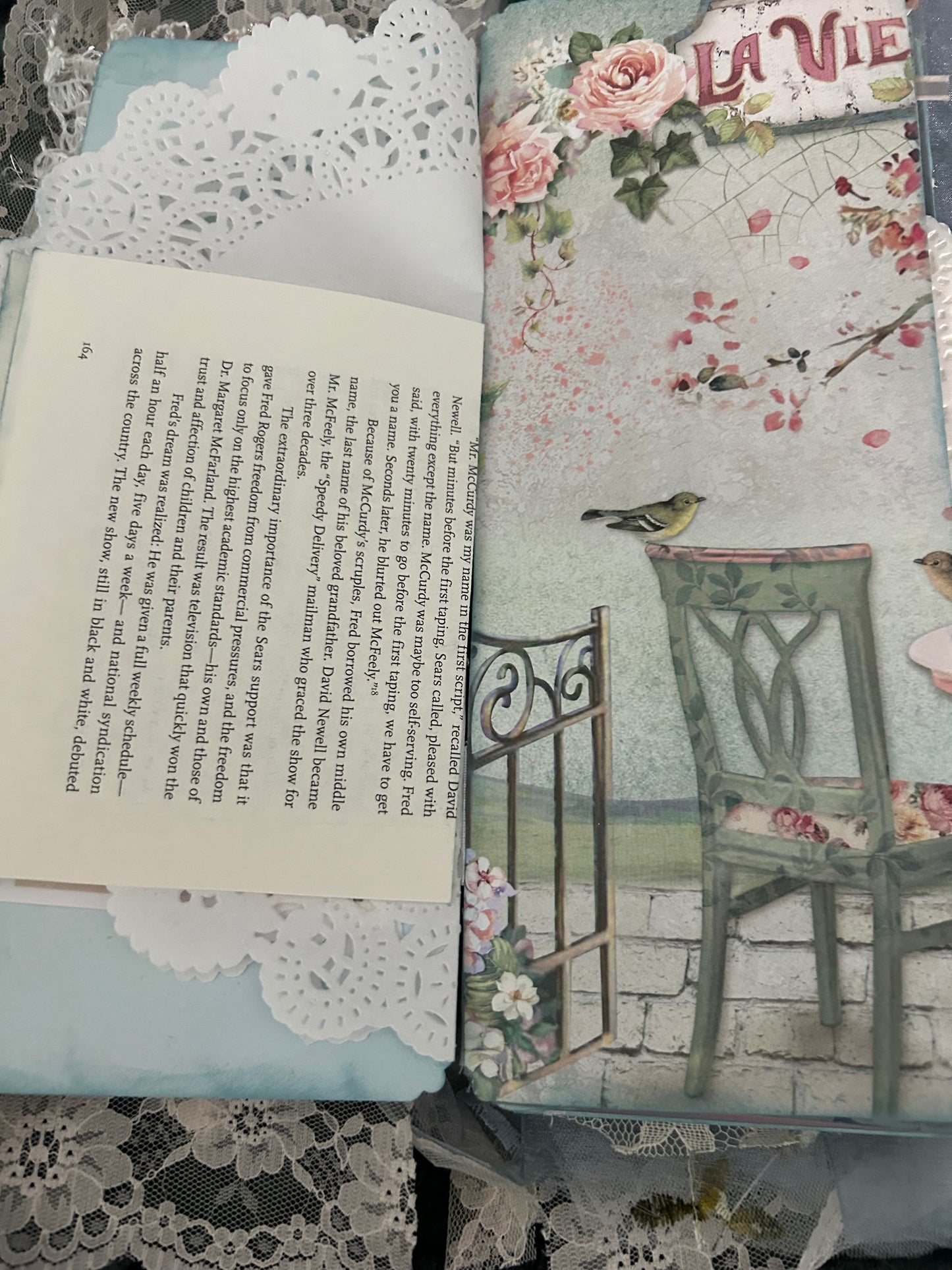 Shabby Chic  Blue and Pink Journal