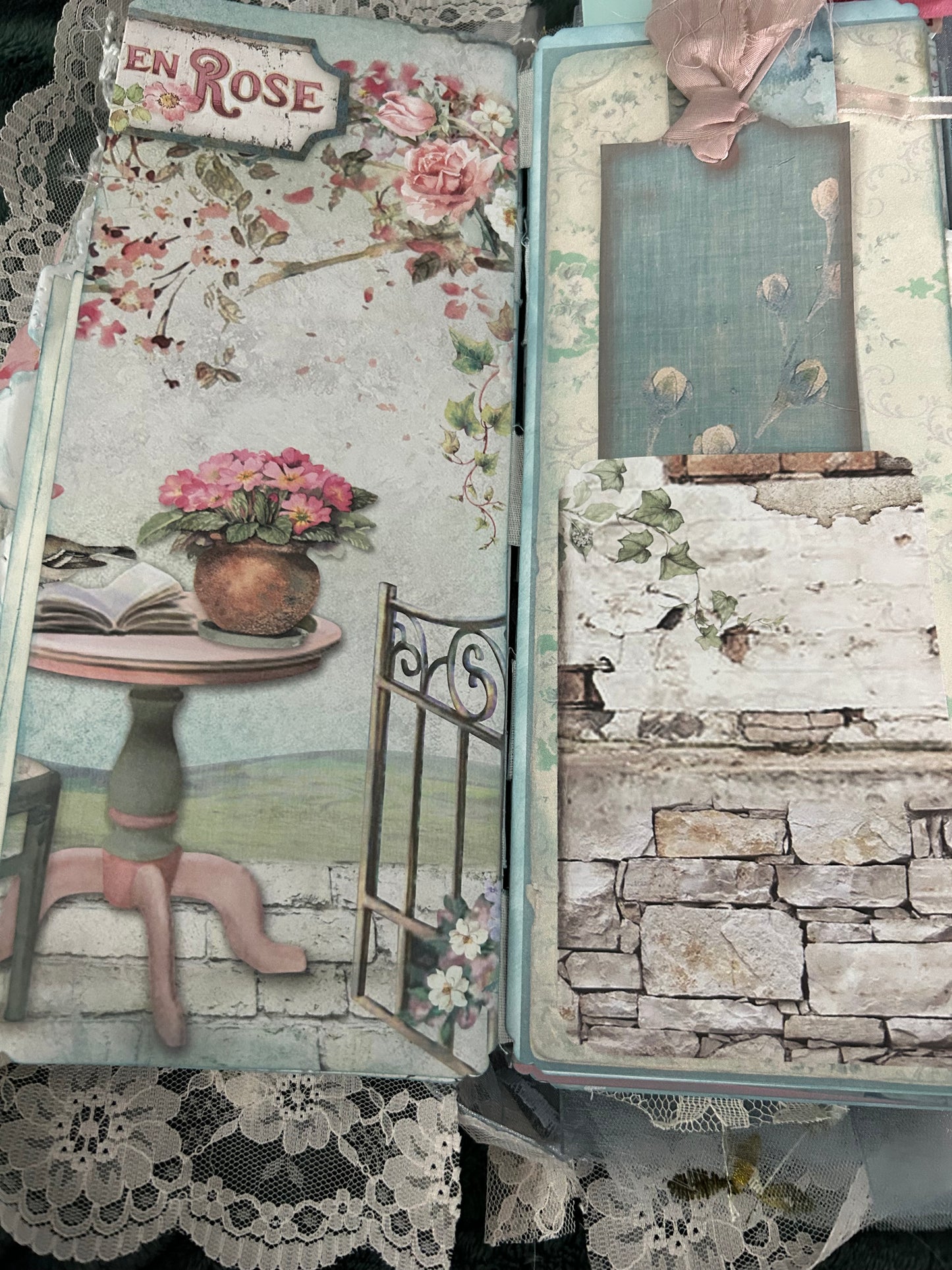 Shabby Chic  Blue and Pink Journal