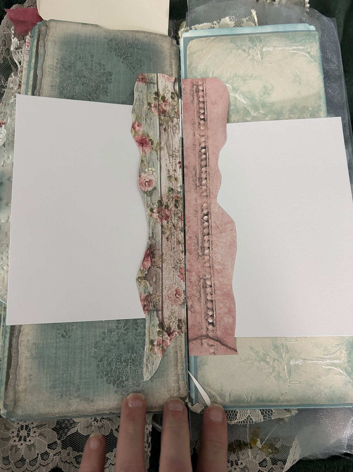 Shabby Chic  Blue and Pink Journal