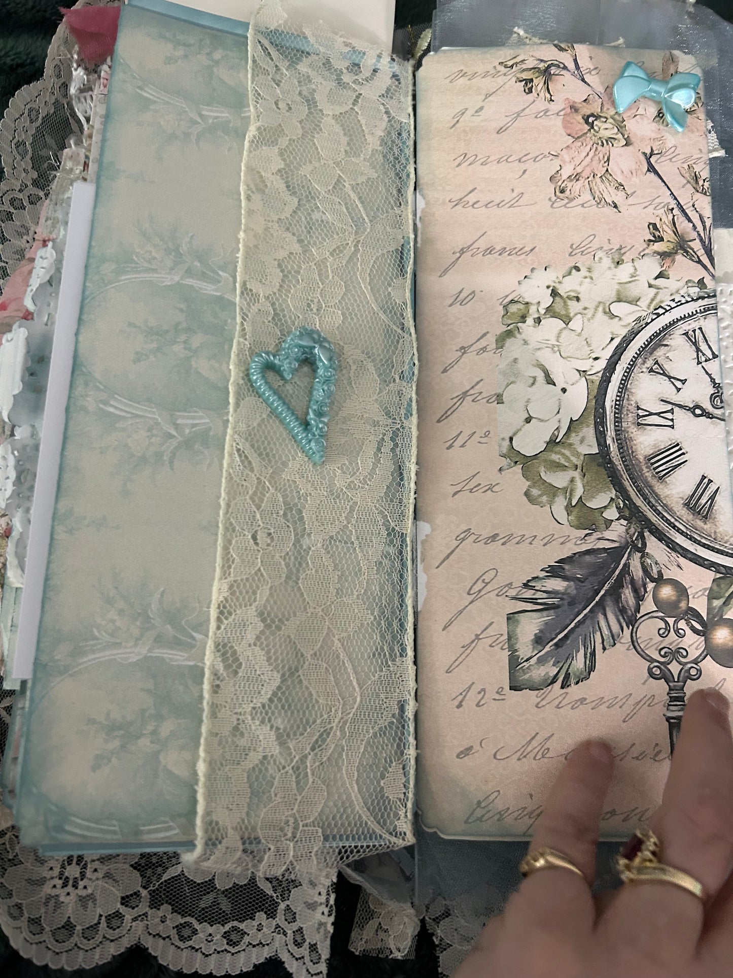 Shabby Chic  Blue and Pink Journal