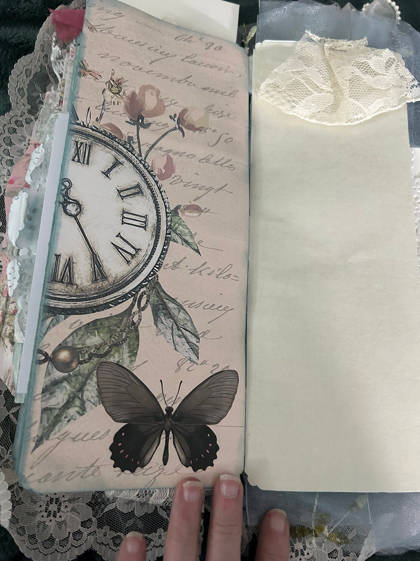 Shabby Chic  Blue and Pink Journal