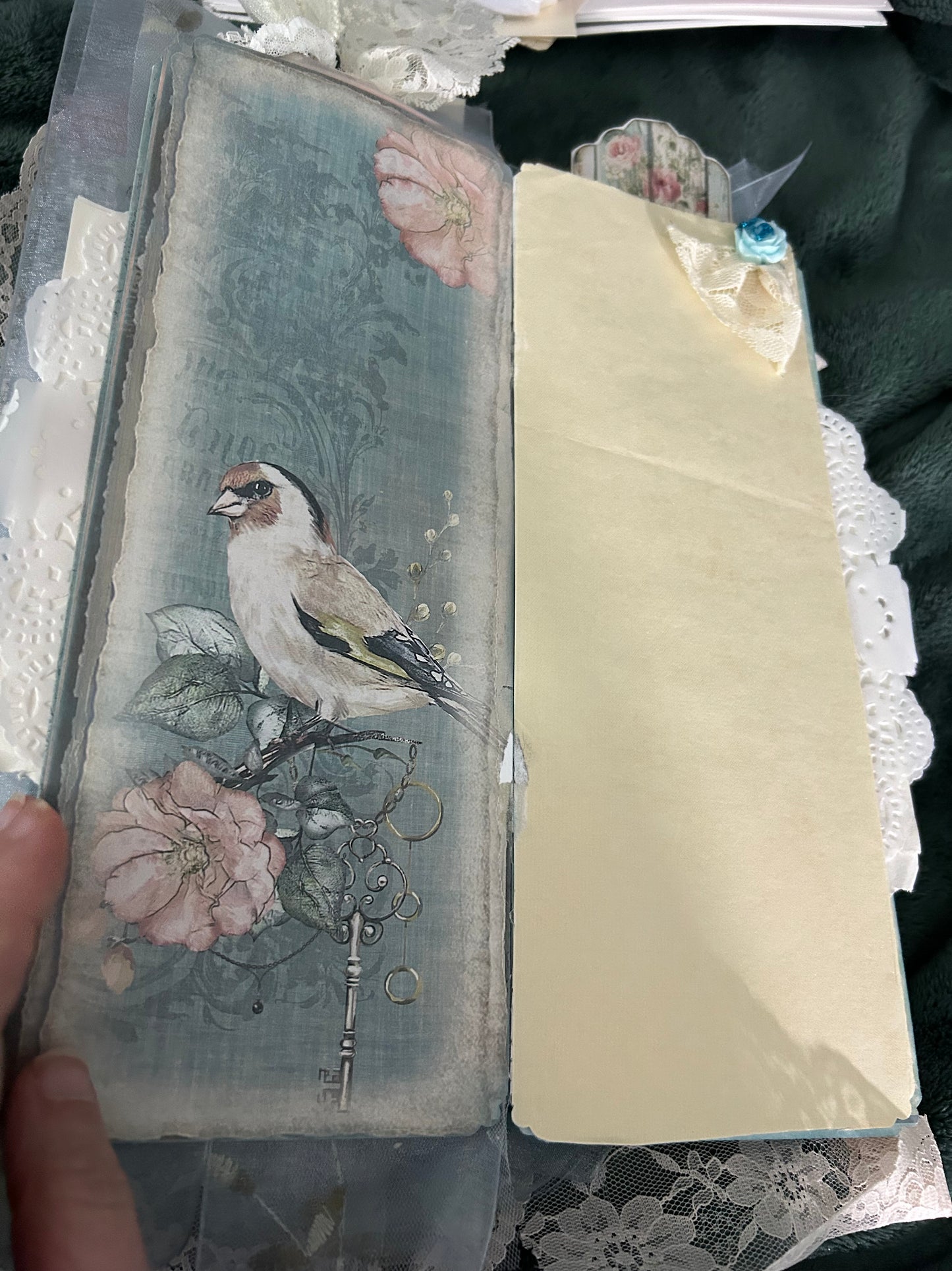 Shabby Chic  Blue and Pink Journal