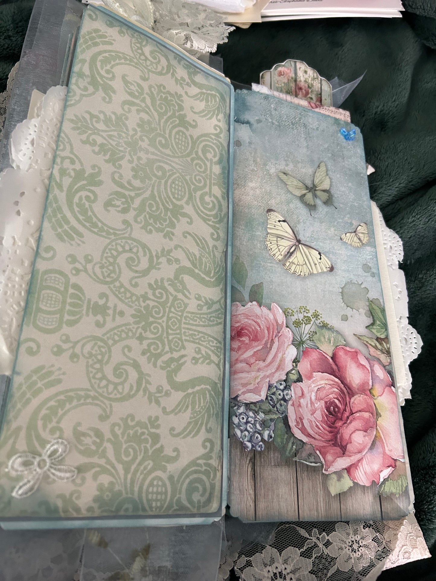 Shabby Chic  Blue and Pink Journal