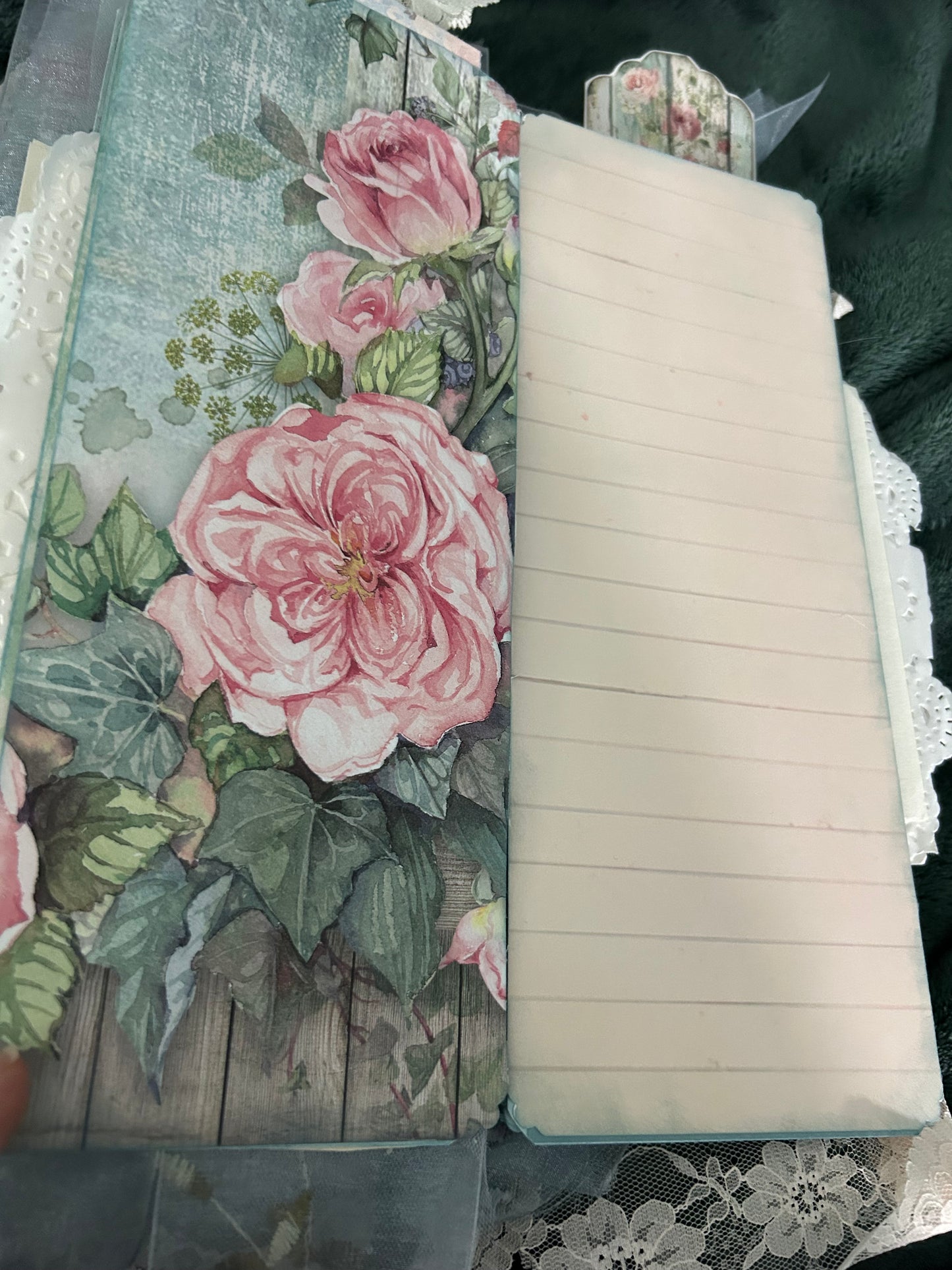 Shabby Chic  Blue and Pink Journal