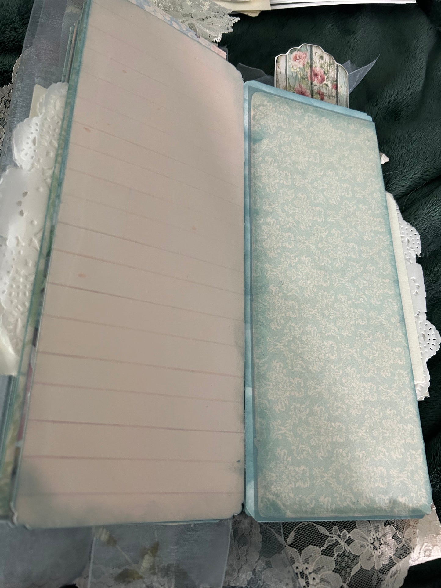 Shabby Chic  Blue and Pink Journal