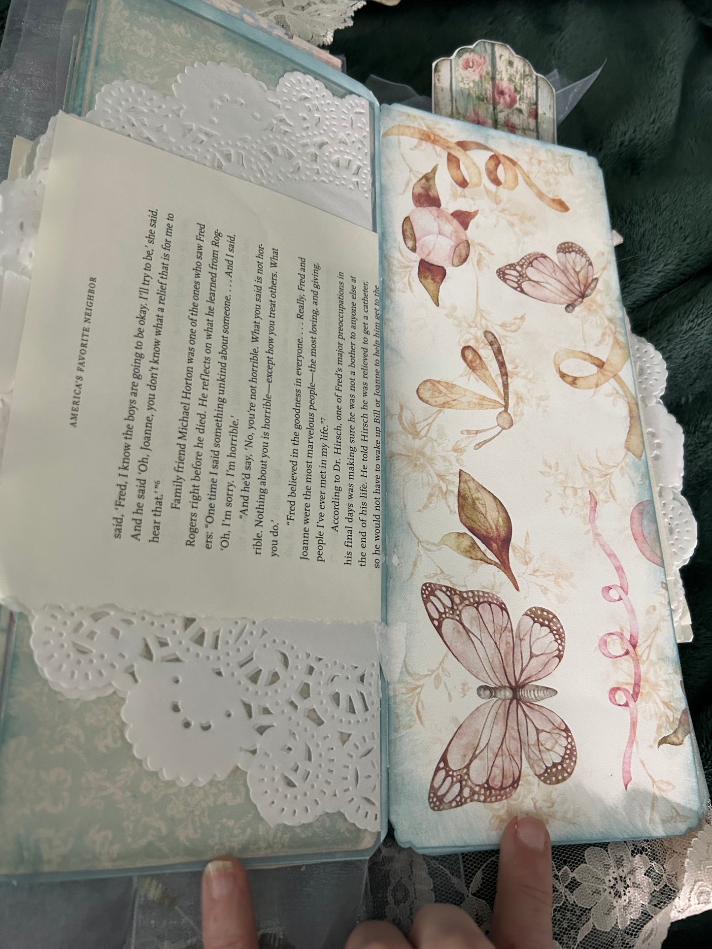 Shabby Chic  Blue and Pink Journal