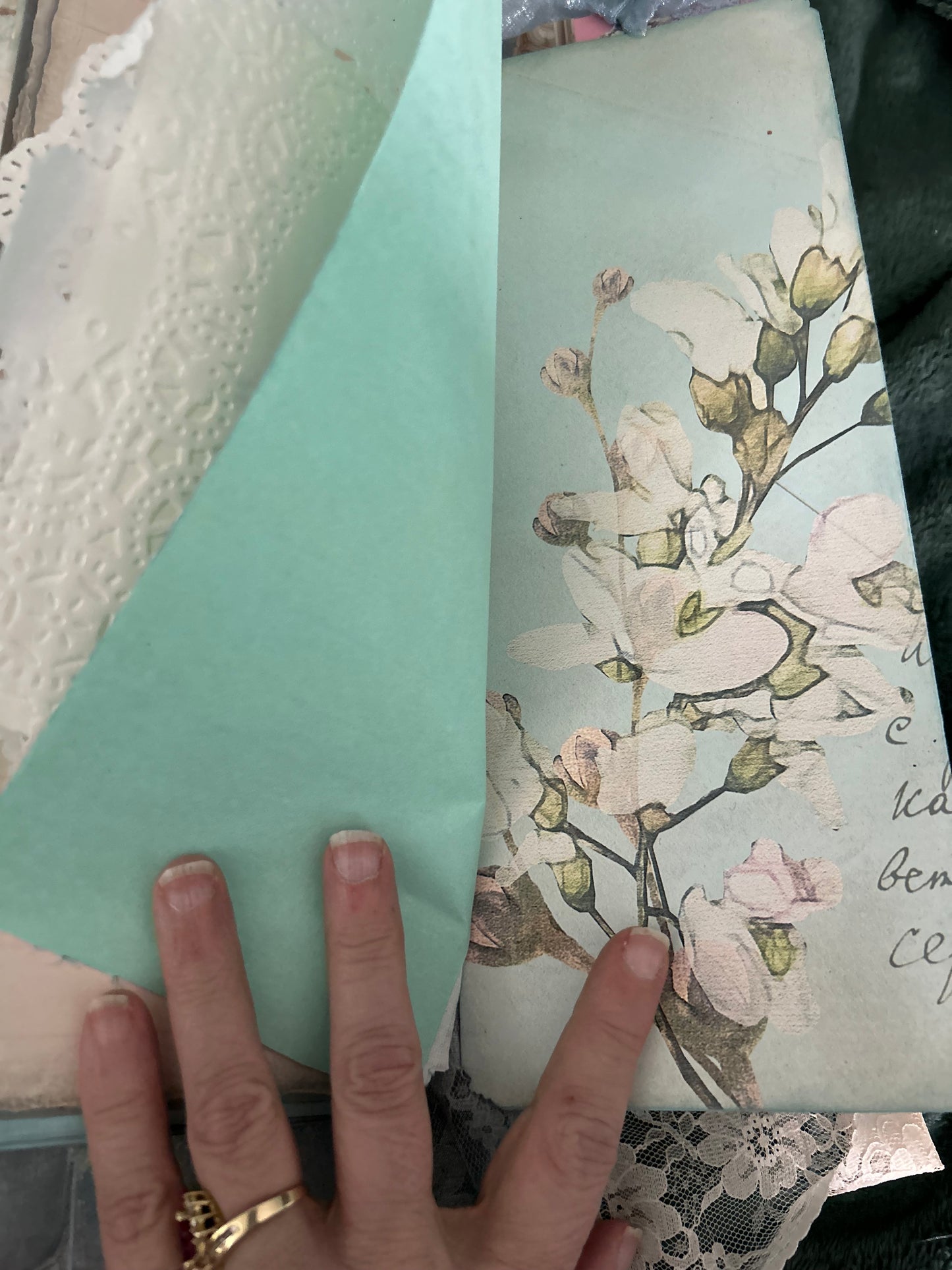 Shabby Chic  Blue and Pink Journal