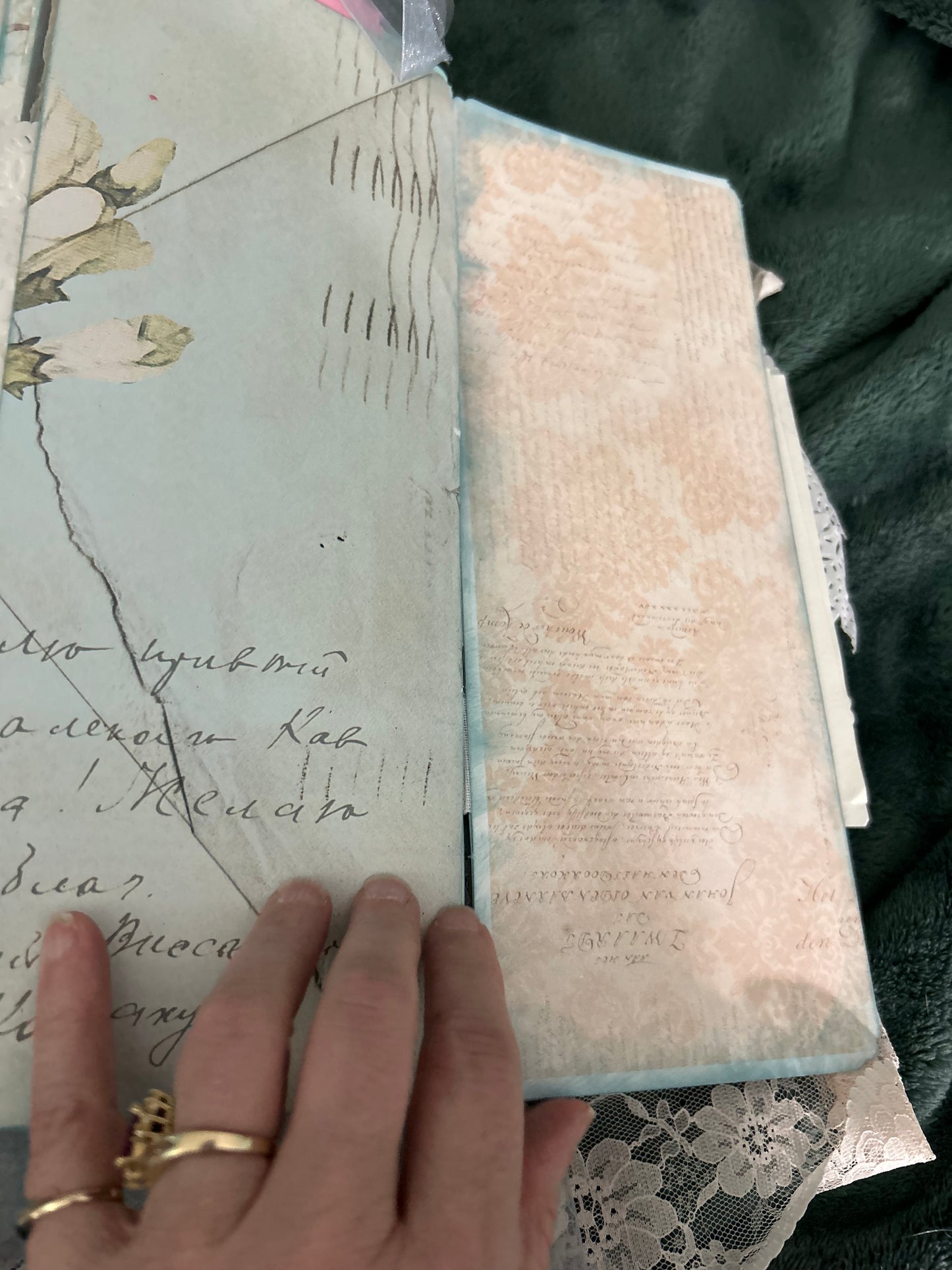 Shabby Chic  Blue and Pink Journal