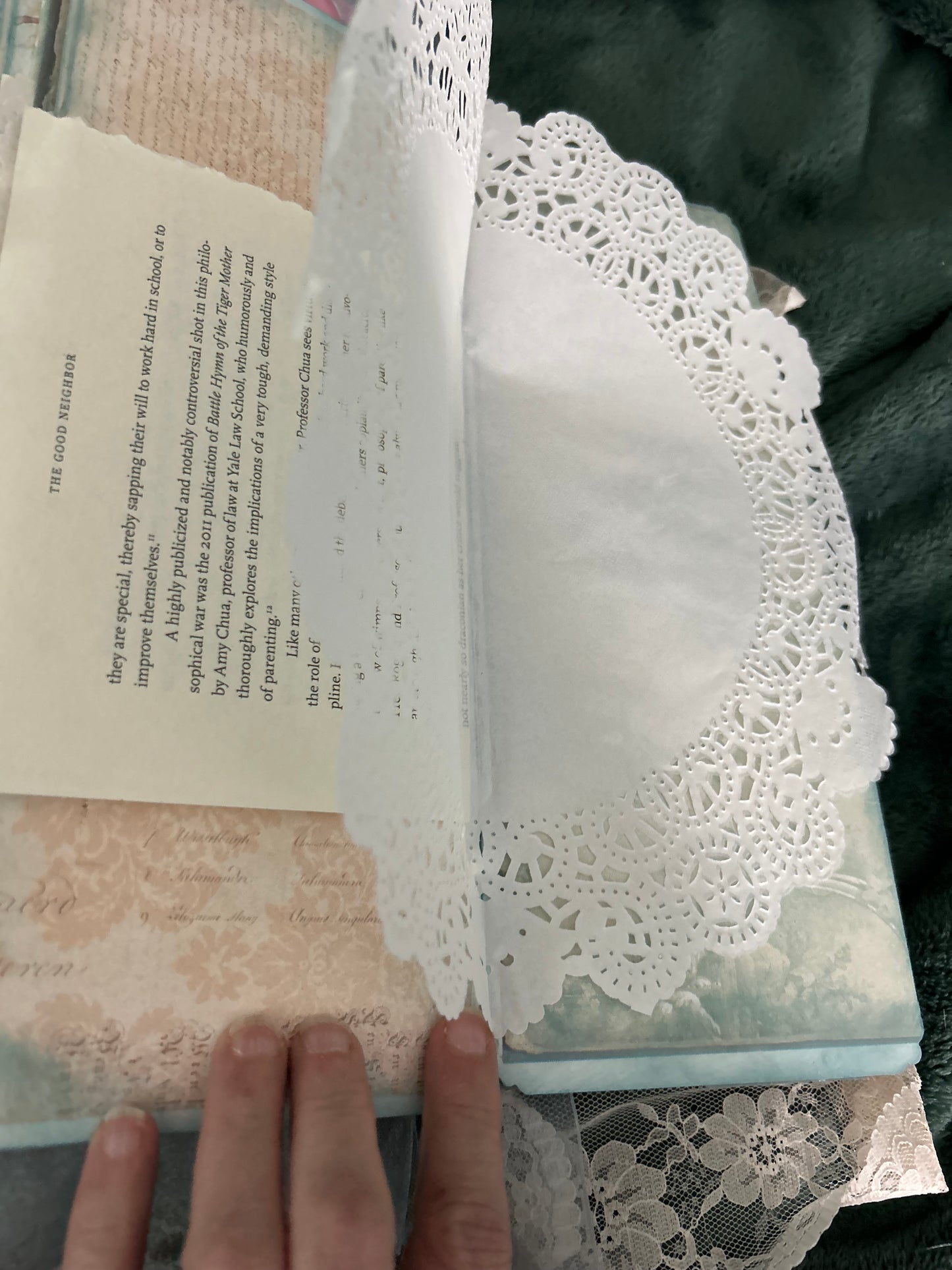 Shabby Chic  Blue and Pink Journal