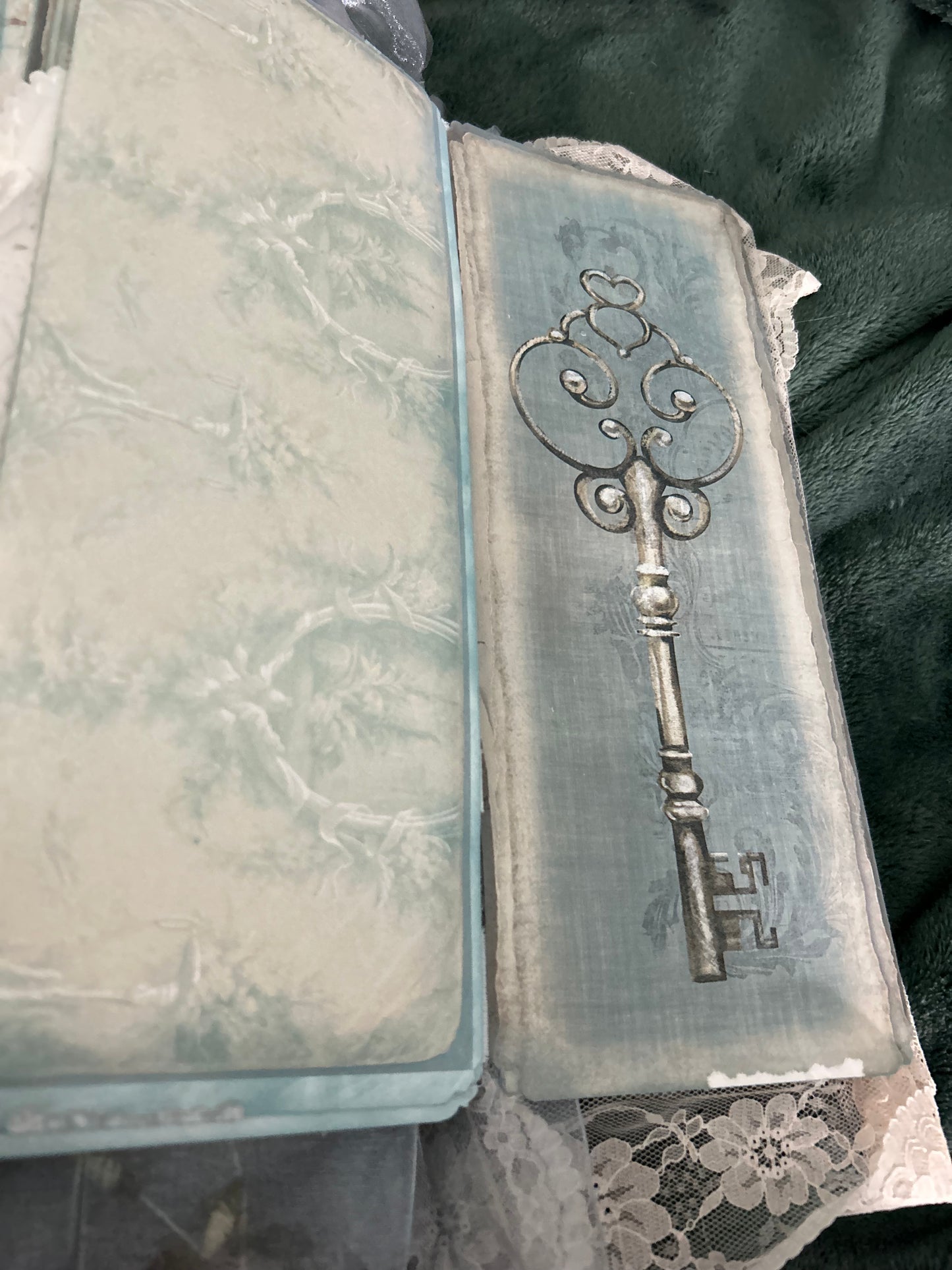 Shabby Chic  Blue and Pink Journal