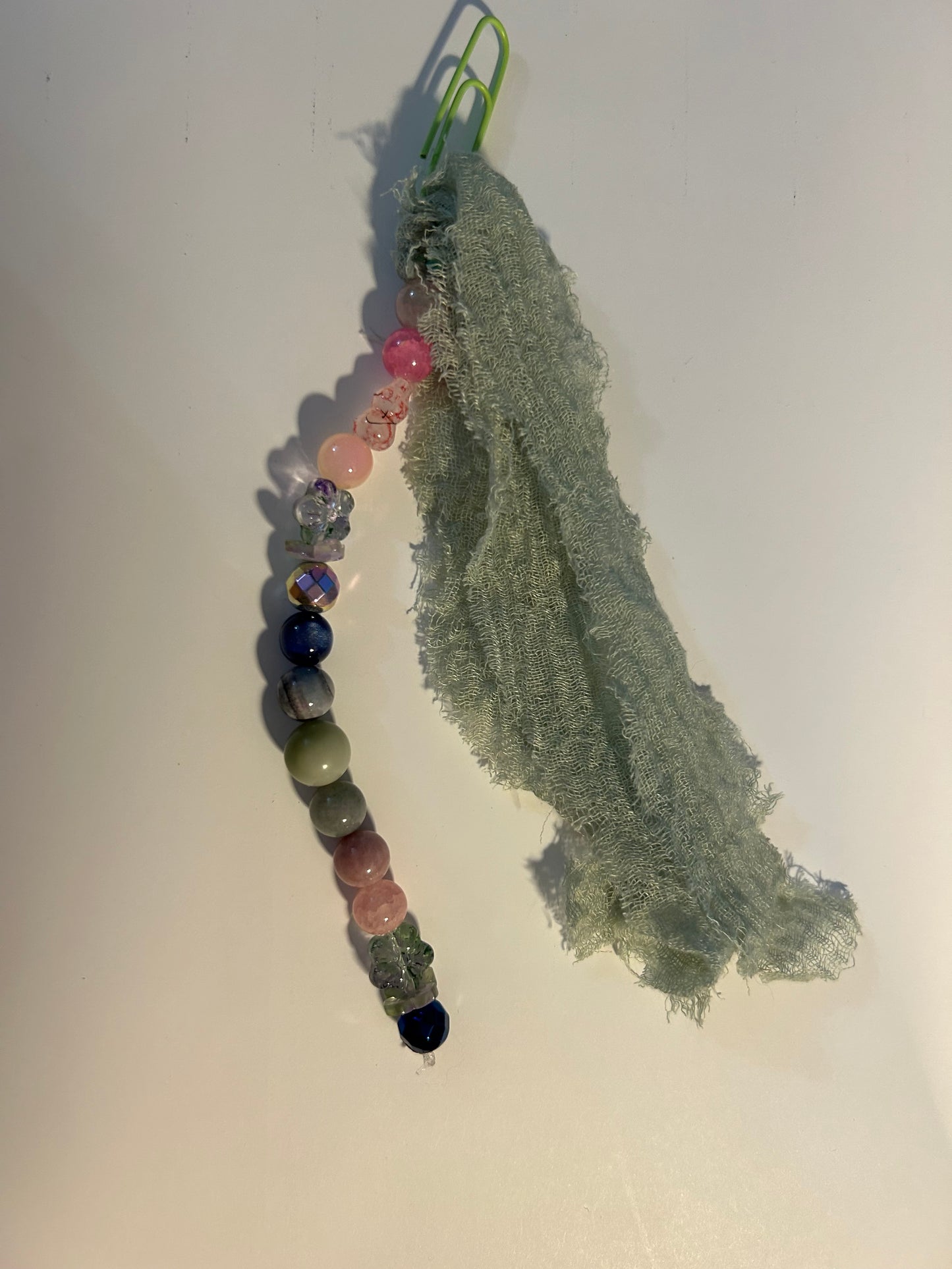 Green Beaded Spine Dangle