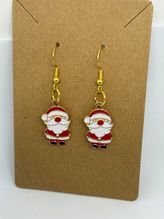 Santa shimmering charm earrings
