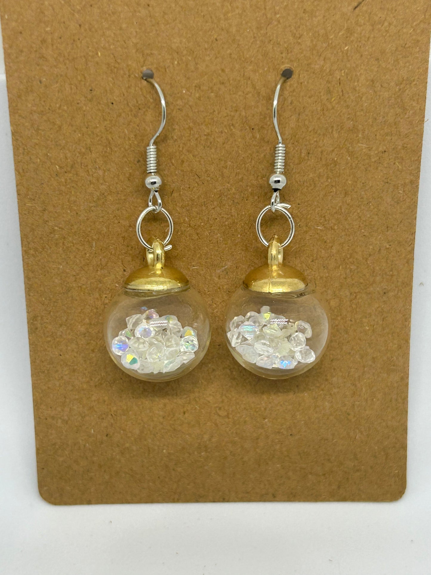 Glass globe with clear crystal