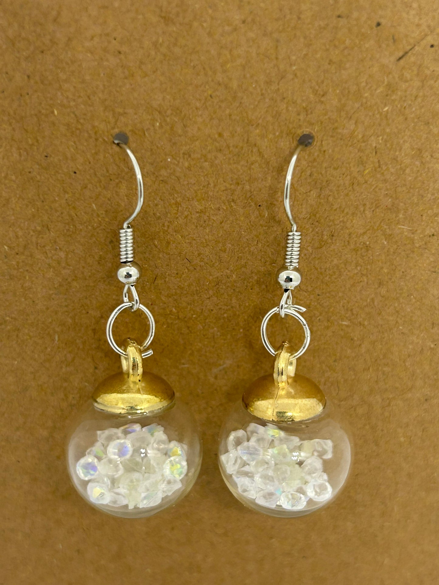 Glass globe with clear crystal