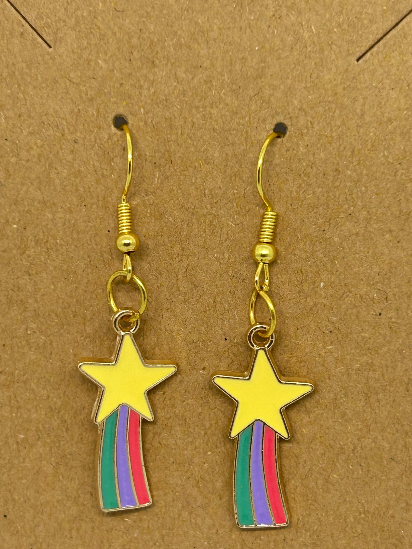 Stardust rainbow cascade earrings