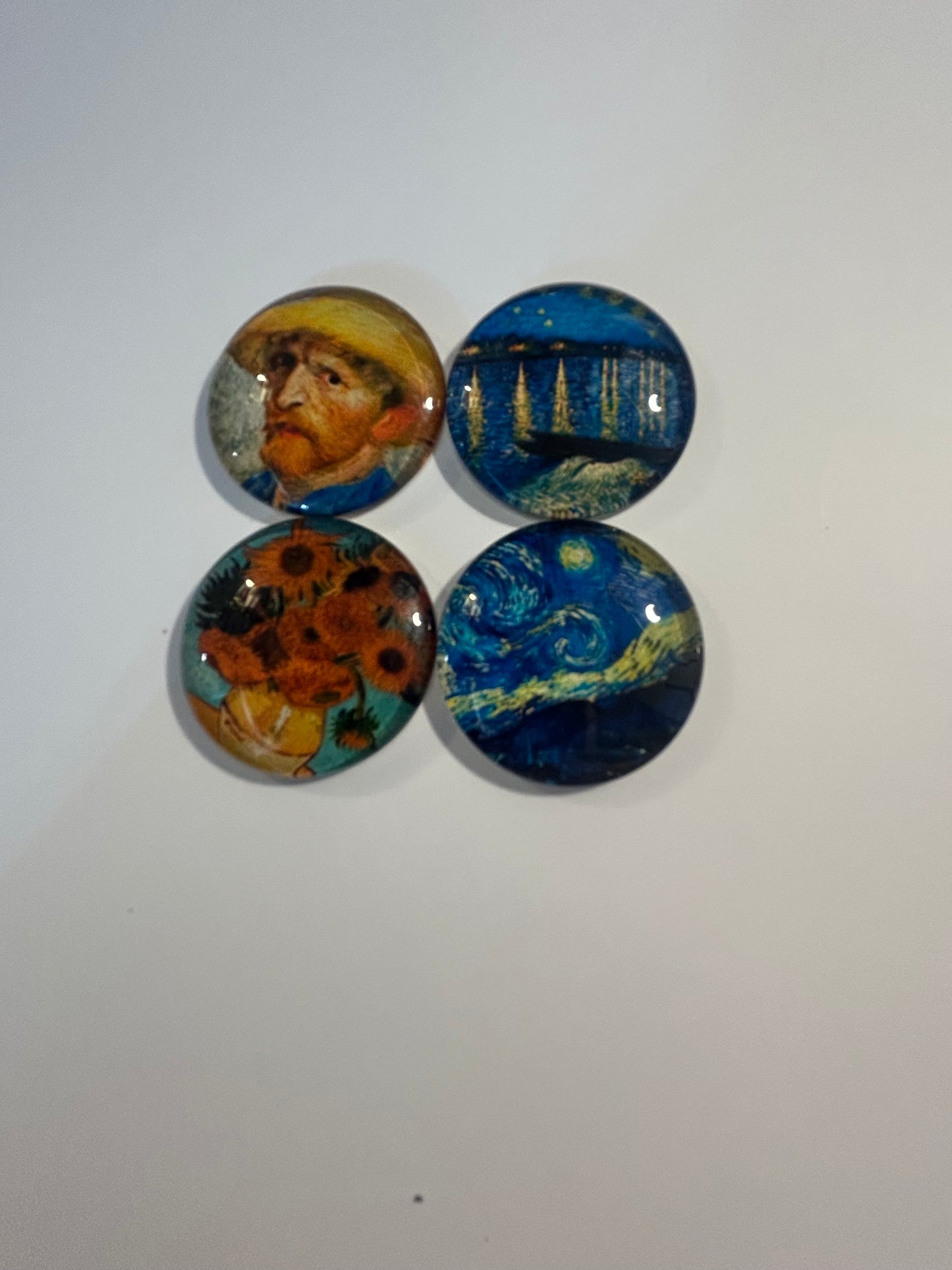 glass van gogh charms