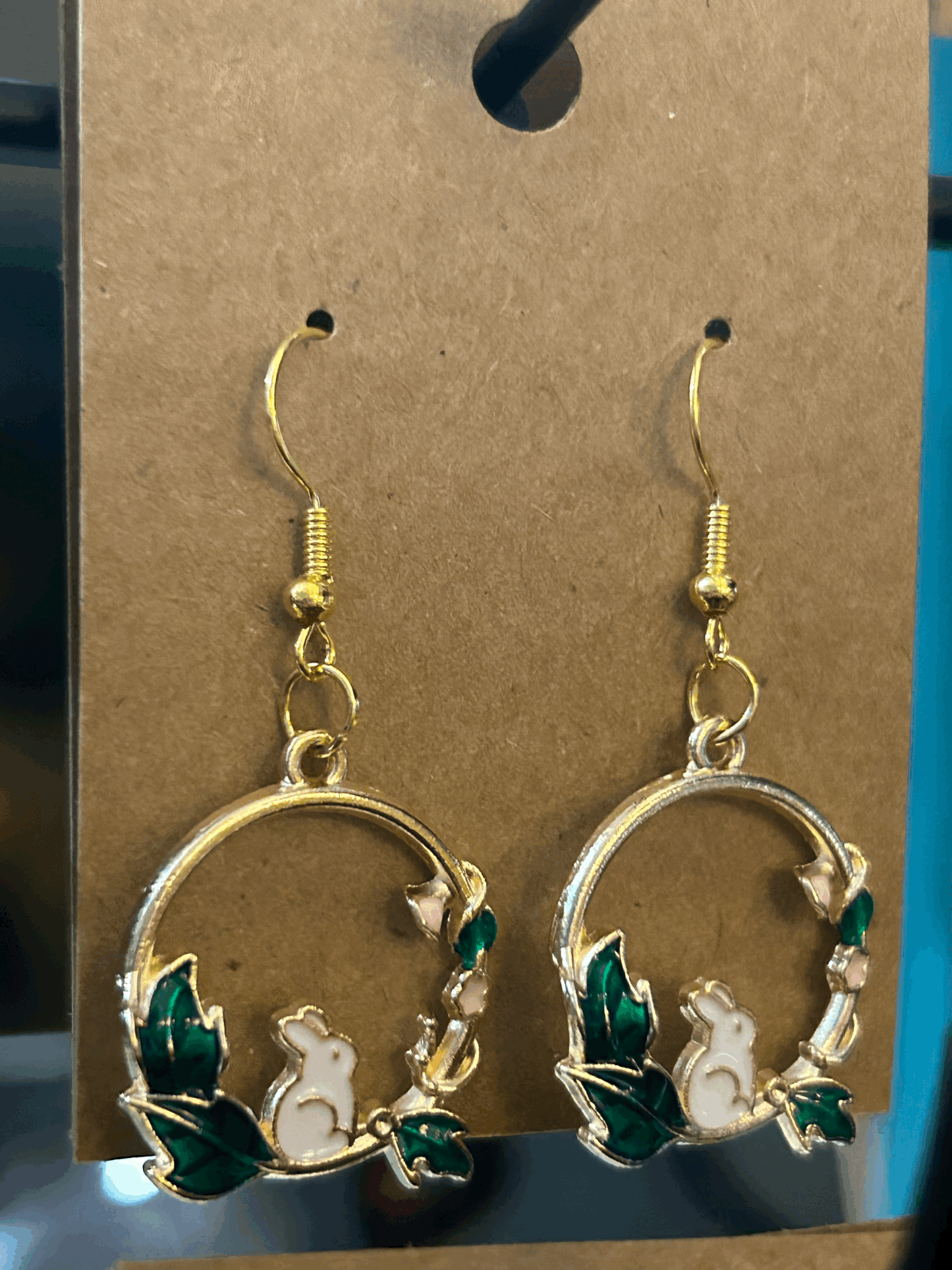 Garden bunny earrings