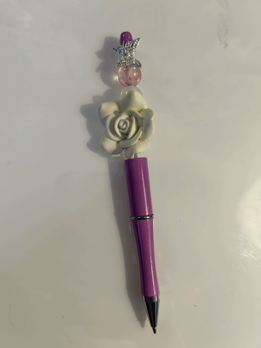 Butterfly flower ball point pen