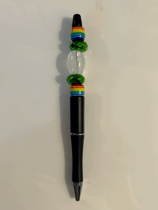 Rainbow bead ball point pen